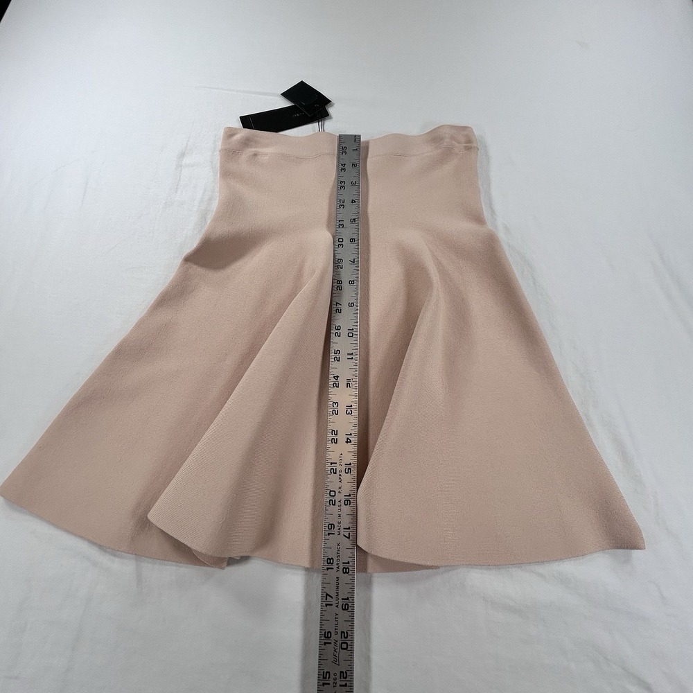NEW BCBGMAXAZRIA Ingrid Aline Skater Skirt S Bare Pink Y2K Mini Minimalist $158 - Picture 3 of 8